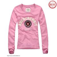 dames abercrombie fitch lang tees 1892 lichtrood Kleren Outlet jrmdo180